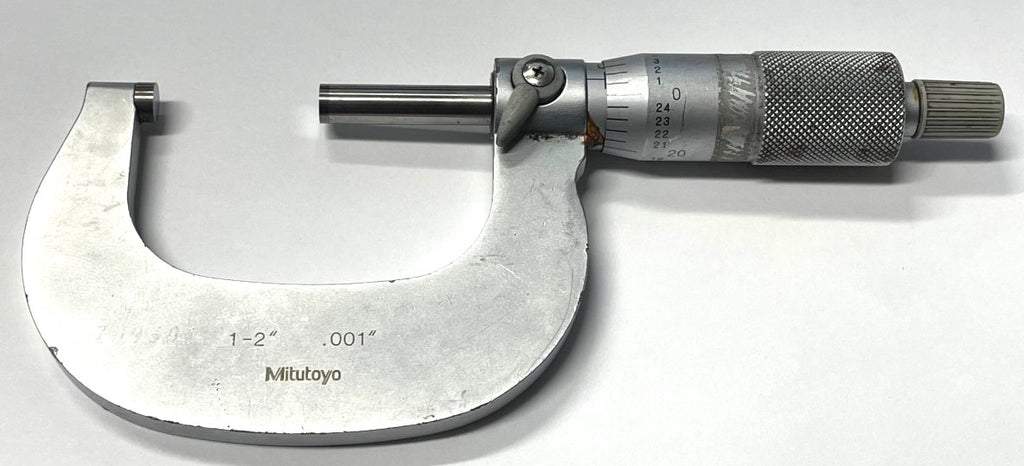 Mitutoyo 101-106 Outside Micrometer, 1-2" Range, .001" Graduation *USED/RECONDITIONED*
