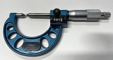 Fowler 52-226-801-1 Rolling Digital Counter 60 Degree Point Micrometer, 0-1" Range. .0001" Graduation *USED/RECONDITIONED*