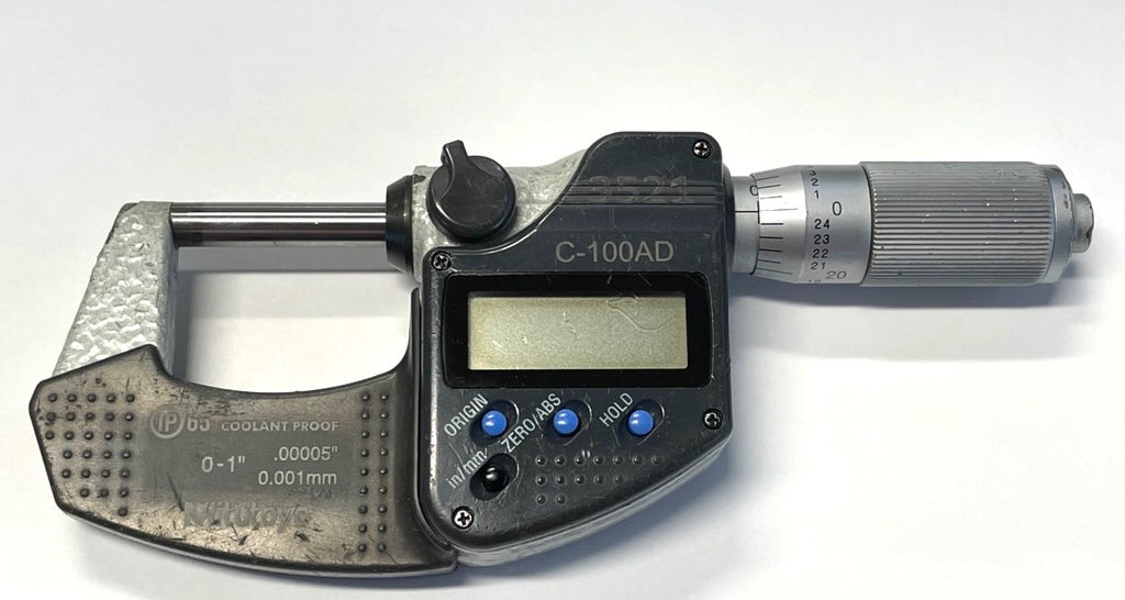 Mitutoyo 293-348-30 Digimatic Outside Micrometer, 0-1"/0-25mm Range, .00005"/0.001mm Resolution *USED/RECONDITIONED*