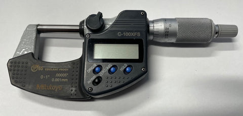Mitutoyo 293-330-30 Digimatic Micrometer, 0-1"/0-25mm Range, .00005"/0.001mm Resolution *USED/RECONDITIONED*