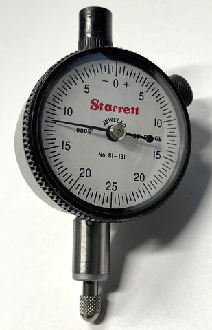 Starrett 81-131J Dial Indicator, 0-.125" Range, .0005" Graduation *USED/RECONDITIONED*