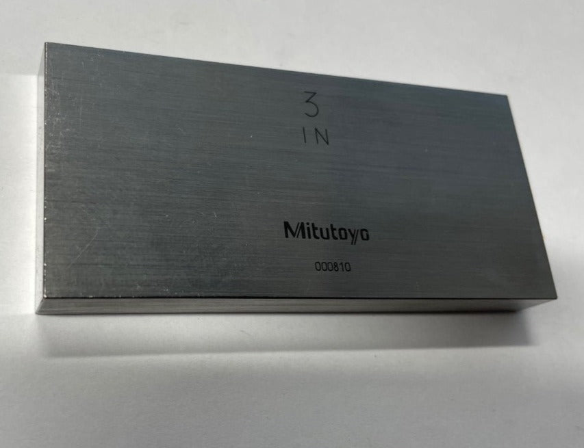 Mitutoyo 611203-231 Rectangular Steel Individual Gage Block, 3.0", Grade FS-2 *NEW - Open Box Item*
