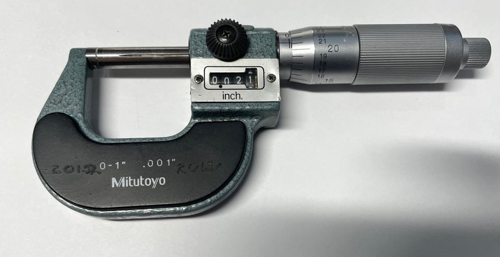 Mitutoyo 193-201 Rolling Digital Outside Micrometer, 0-1" Range, .001" Graduation *USED/RECONDITIONED*