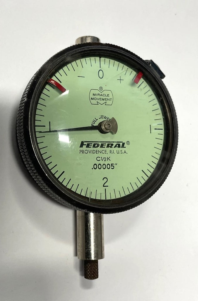 Federal C1/2K Dial Indicator with Flat Back, 0-.010" Range, .00005" Graduation *USED/RECONDITIONED*