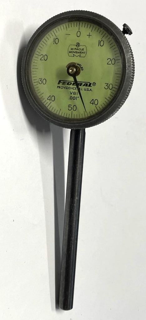 Federal V8I Perpendicular Dial Indicator, 0-.100" Range, .001" Graduation *USED/RECONDITIONED*